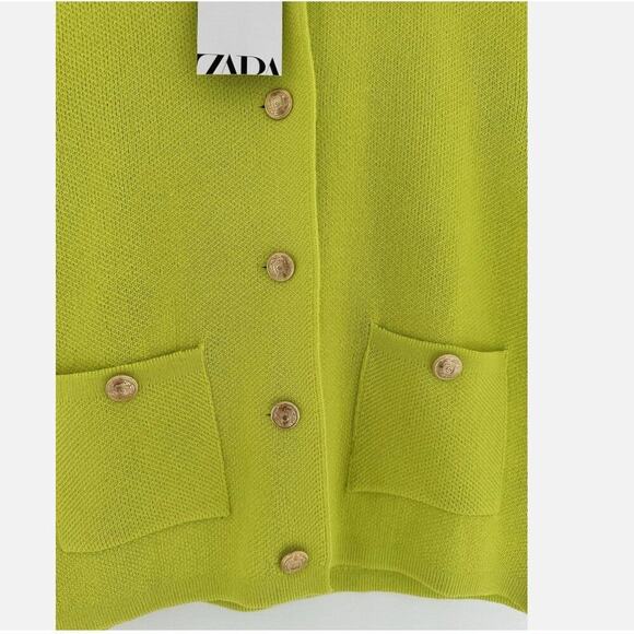 ZARA BLOGGERS’ FAVORITE BASIC SHORT SLEEVE KNIT CARDIGAN Sizes S ,LNEW WITH TAG! - Picture 5 of 15